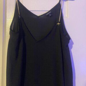 Torrid SOPHIE CHAINLINK CAMI - GEORGETTE BLACK Size